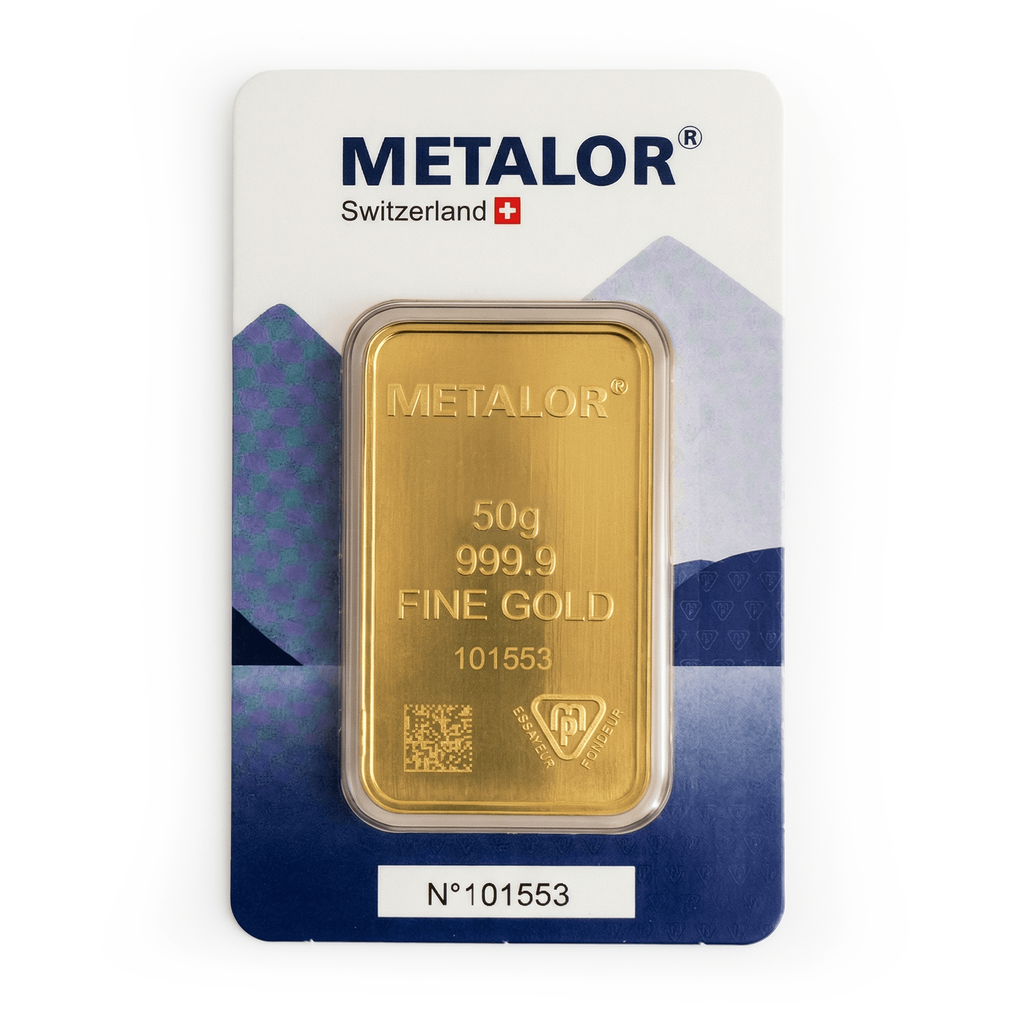 50 Gram Metalor Swiss Gold Bar